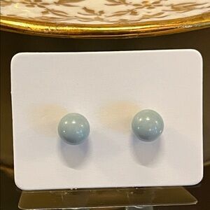Mint Ball Stud Earrings
